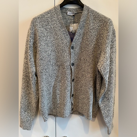 John Elliott Bavel Cardigan Sweater Gray White Multi Sz 5 | XXL - Picture 1 of 6